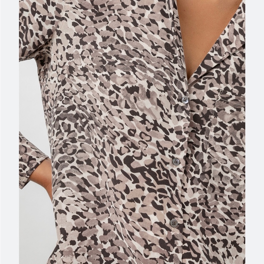 Rails - small rebel shirt in natural silk - spotted blouse